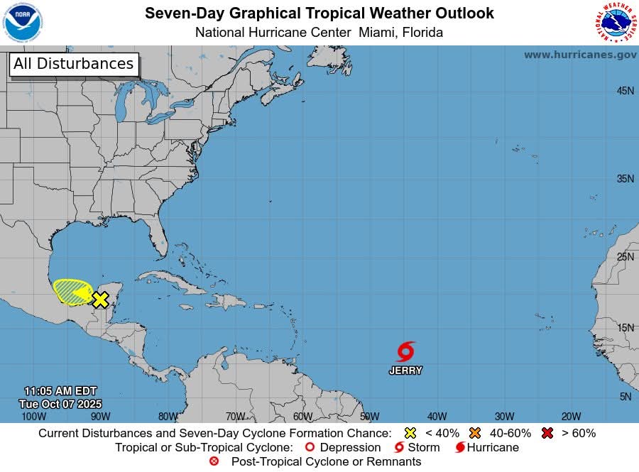Tropical Weather Update – Tuesday, October 7th, 2025