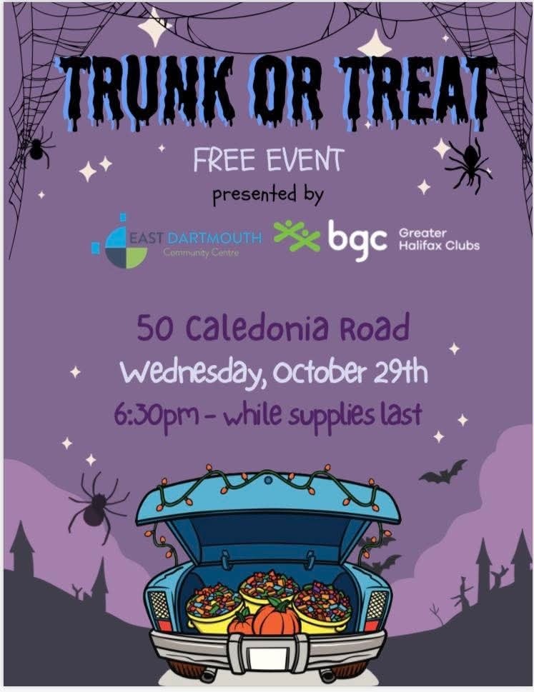 Trunk or Treat event coming up on Caledonia Rd, as posted by Tony Mancini