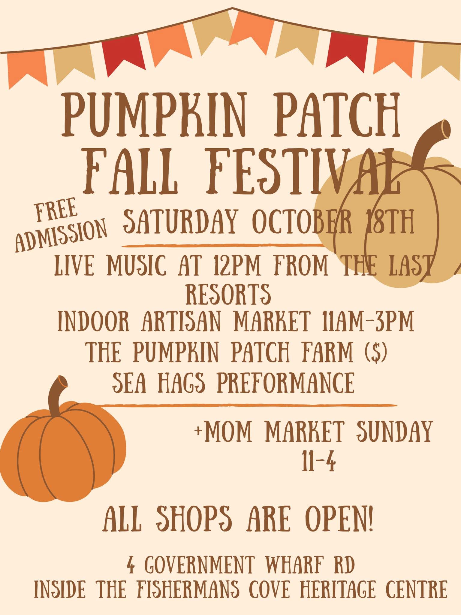 Pumpkin Patch Fall Festival / The SeaHags Witches Dance — Just Days Away!