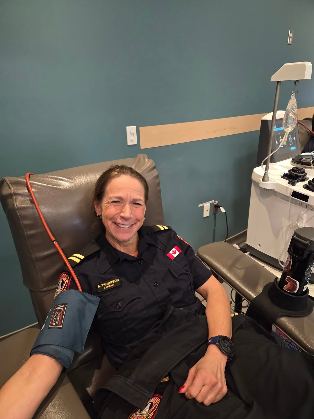 Fire Prevention Training and Operations personnel rolled up their sleeves to donate blood