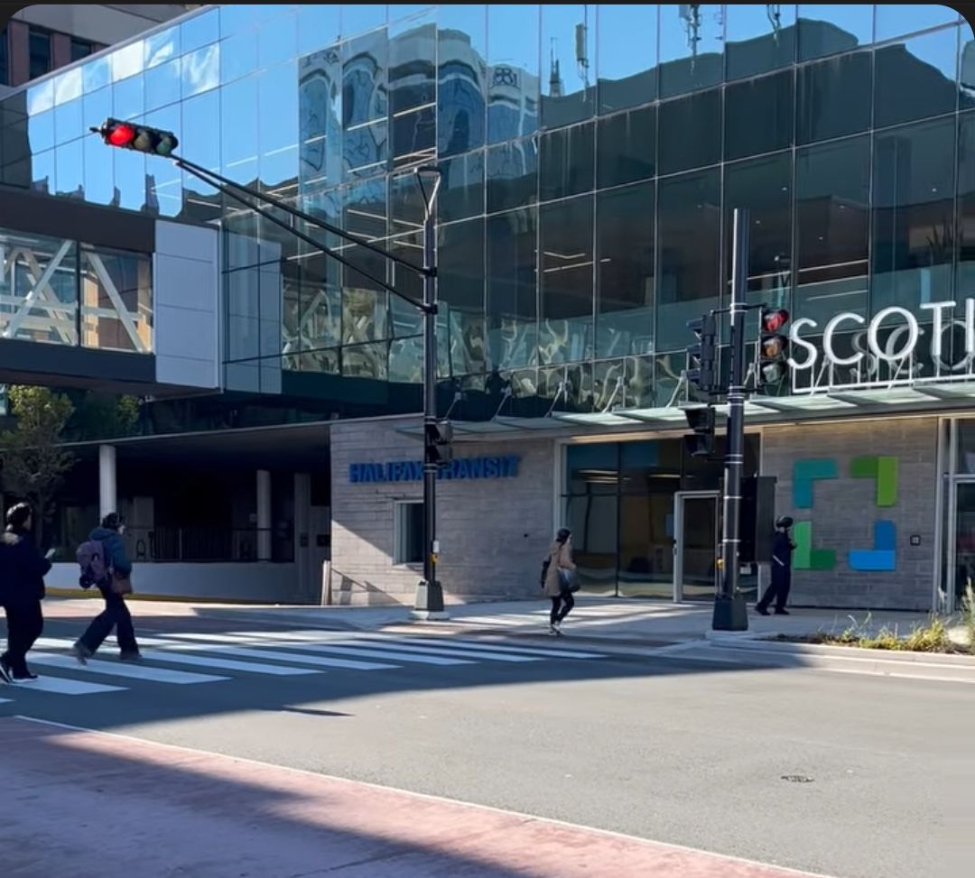 New traffic signals are now active at the Barrington Street crosswalk in front of Scotia Square