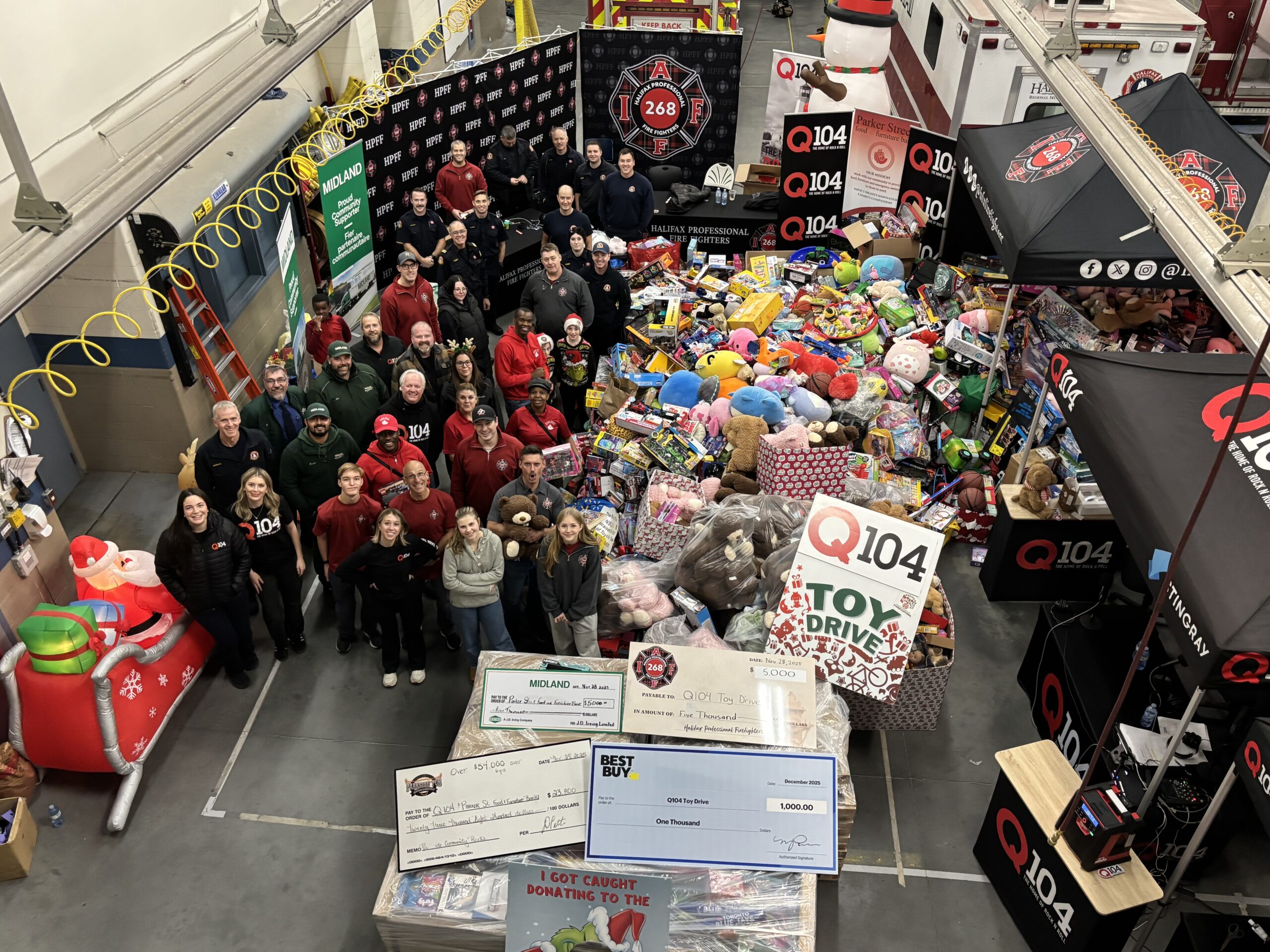 In photos - Another incredible year wraps up this evening as Q104, partnered with the Halifax Professional Firefighters, Toy Drive comes to an end in a frenzy to clear space