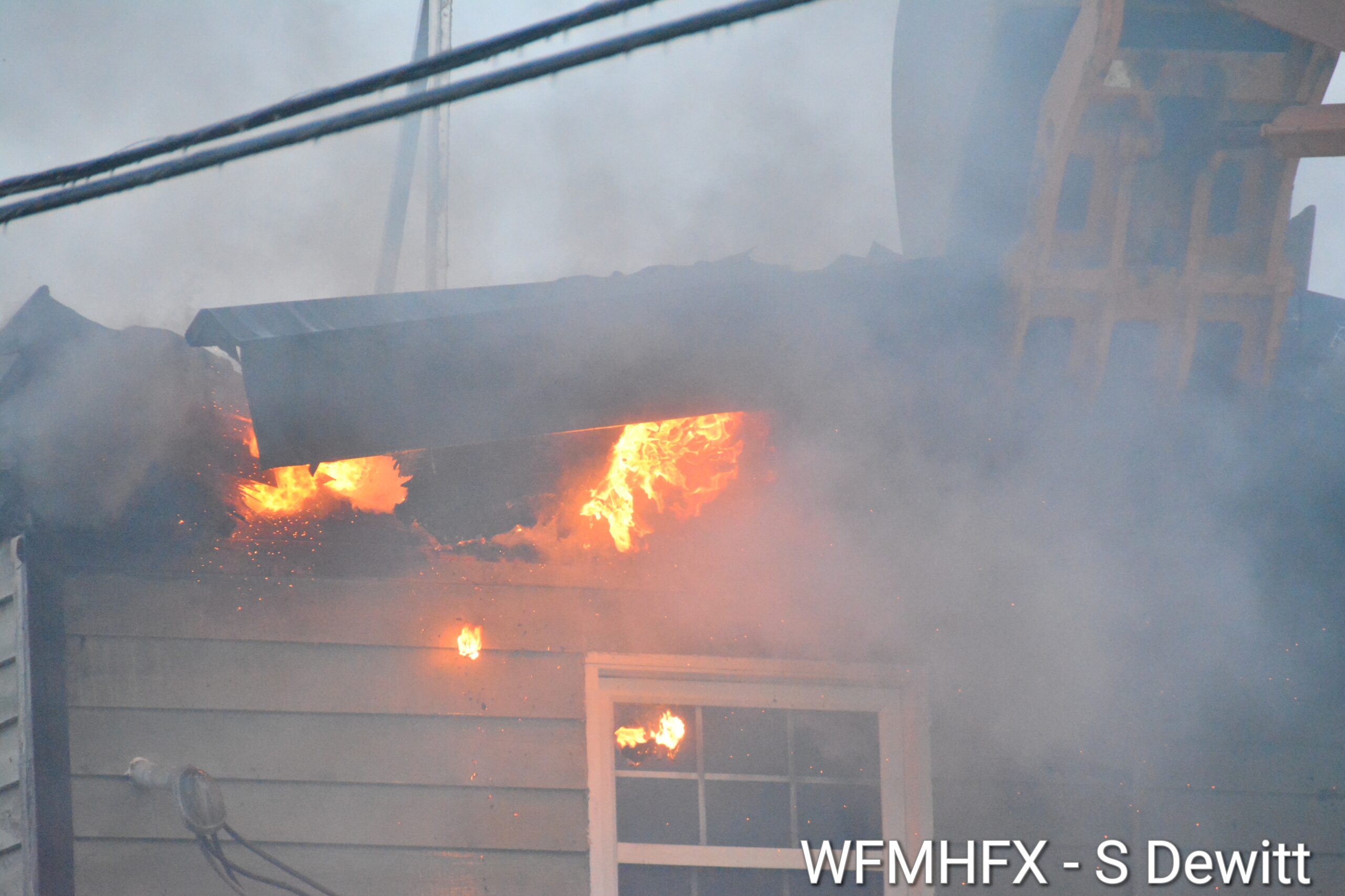 Structure fire in Eastern Passage