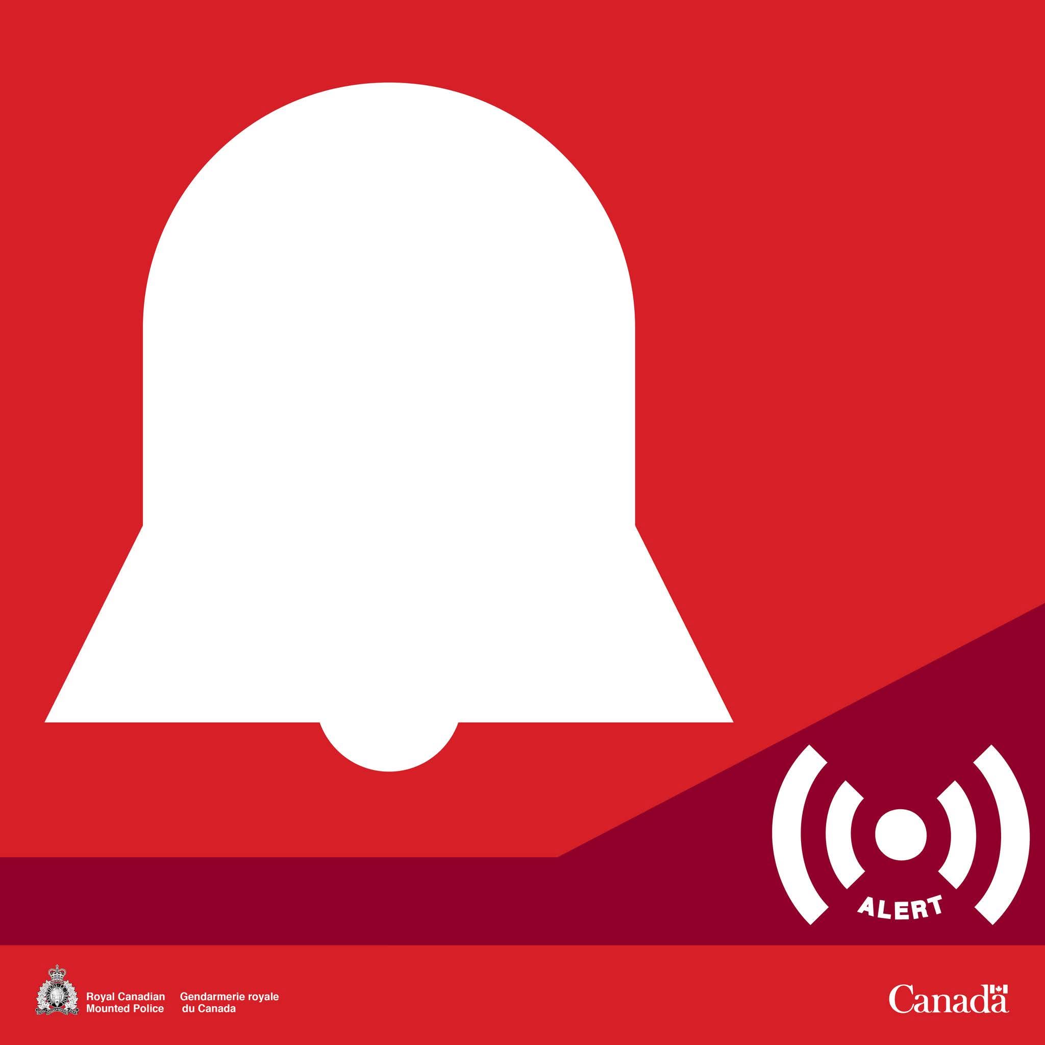 Royal Canadian Mounted Police in Nova Scotia issues emergency alerts via alertready.ca/ when an emergent or on-going incident caused by humans may put the public in direct harm, including