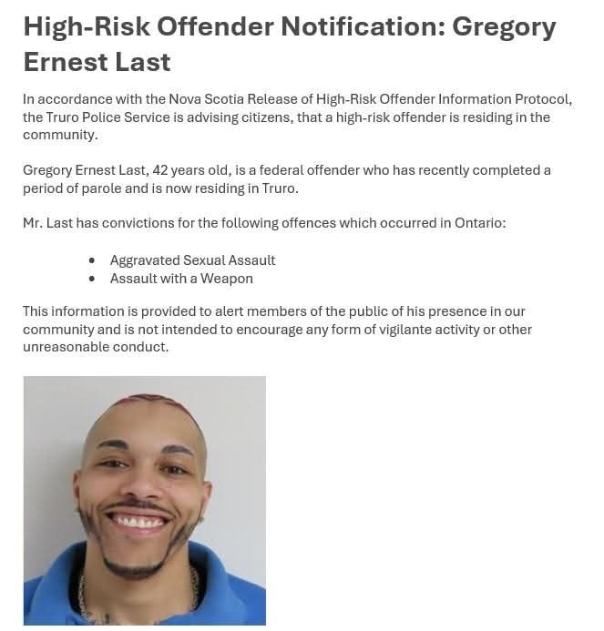 High-Risk Offender Notification - Gregory Ernest Last