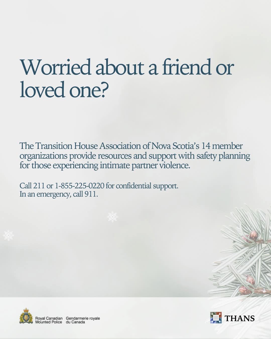 Worried about a friend or loved one?