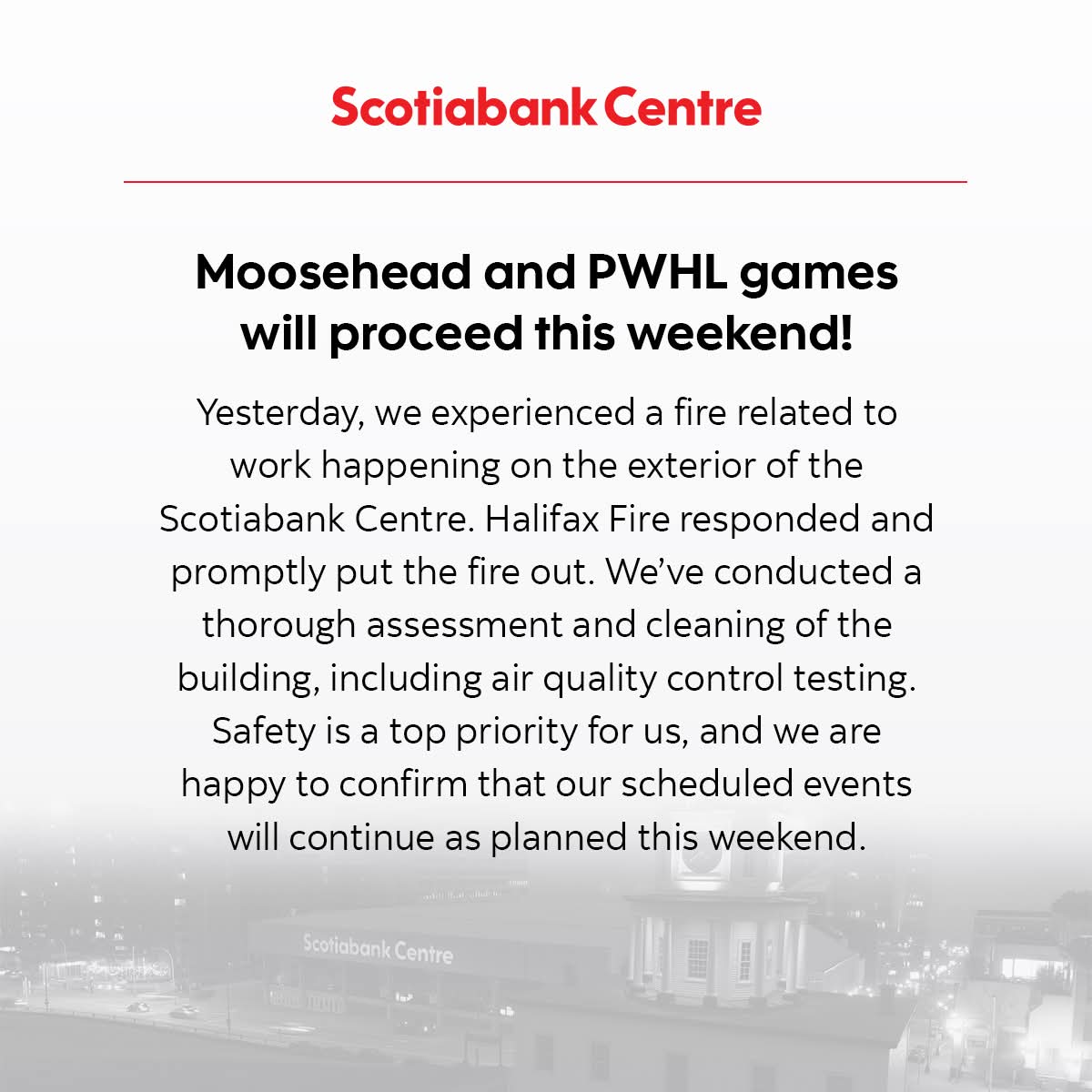 An update on yesterday’s fire at our building