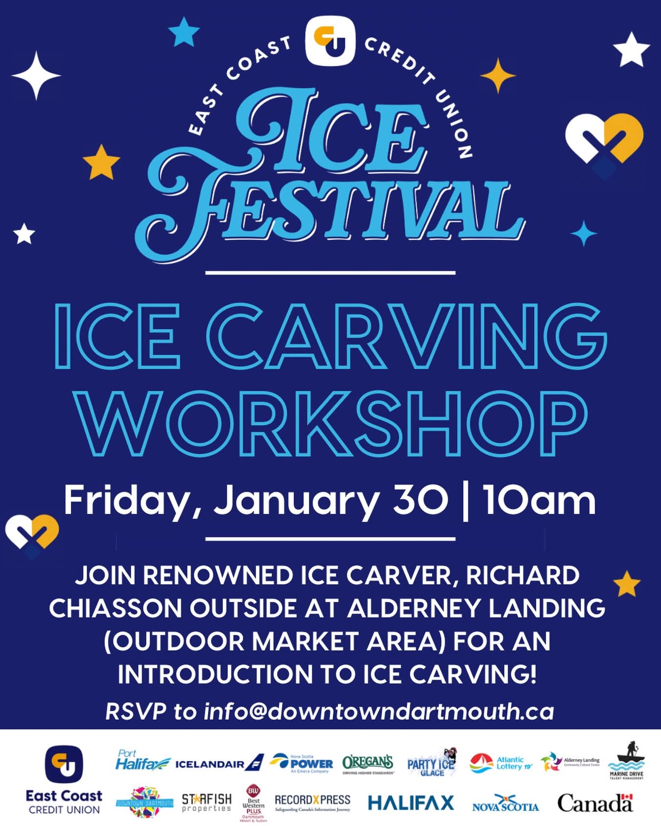 EAST COAST CREDIT UNION ICE FESTIVAL ICE CARVING WORKSHOP