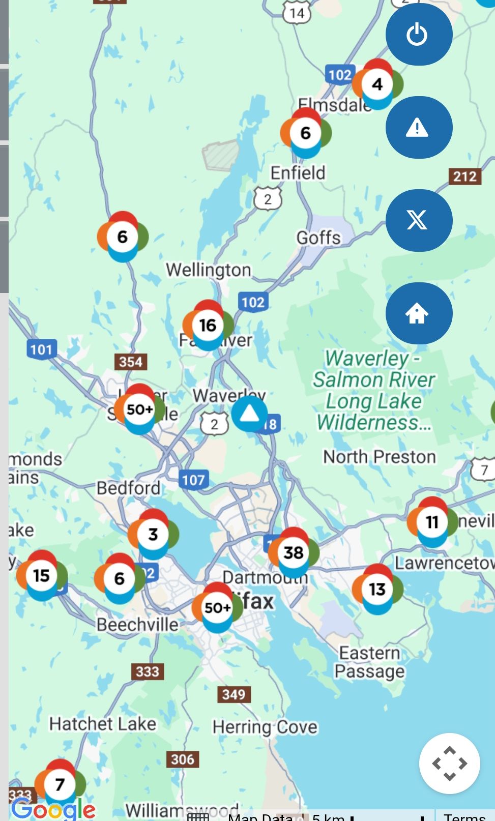 Power outages contains in HRM