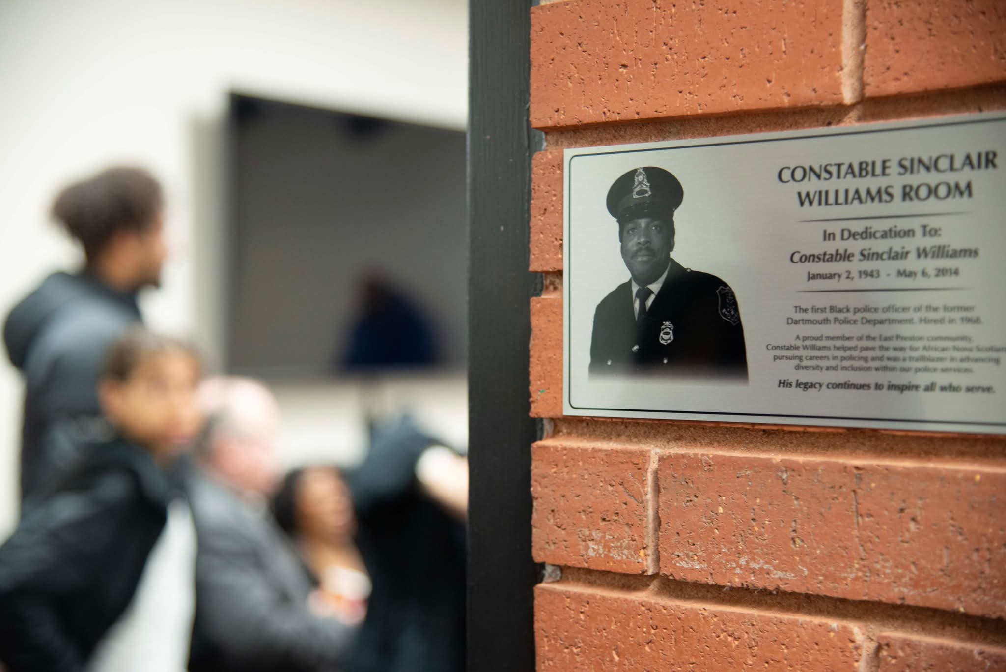 Yesterday, Chief Don MacLean unveiled the Constable Sinclair Williams Room at Halifax Regional Police Headquarters