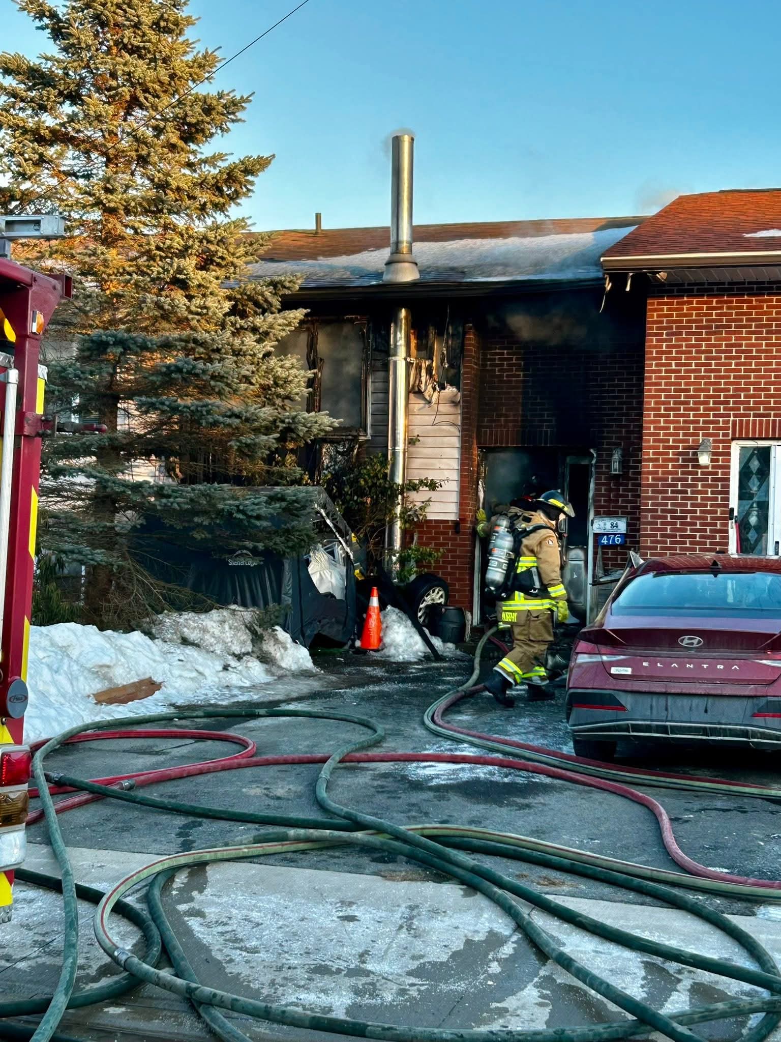 At 5:07 PM, #hfxfirefighters responded to a reported house fire on Renfrew Street in Dartmouth