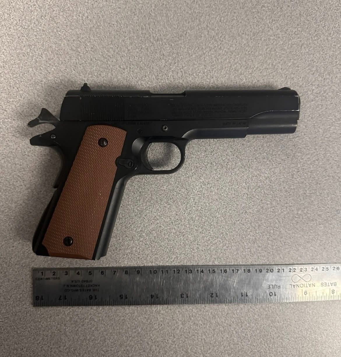 New Glasgow Police Service has arrested a youth following an incident involving a replica firearm at a local business