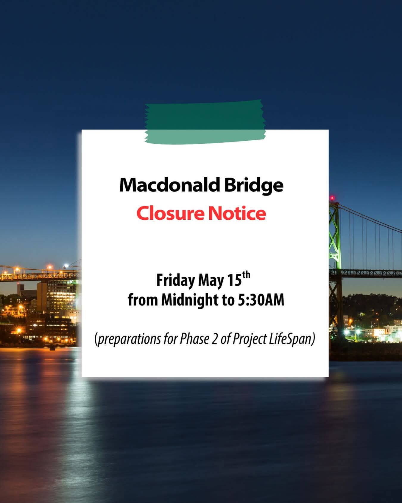 Bridge Closure Alert