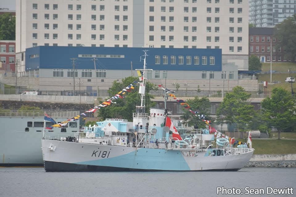 Flyby for ceremonial re-commissioning event of HMCS Sackville