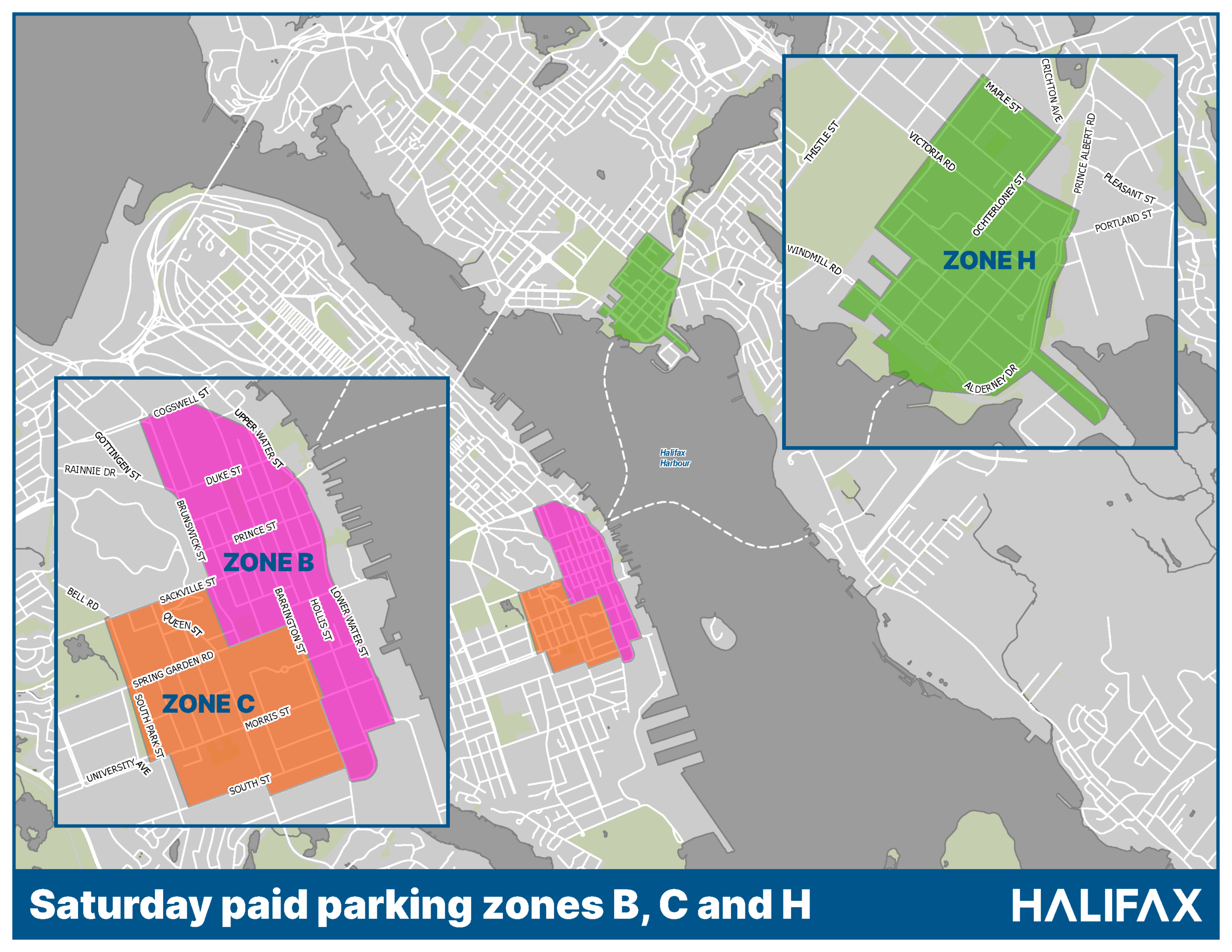 Saturday paid on-street parking in Halifax and Dartmouth downtown zones begins July 18