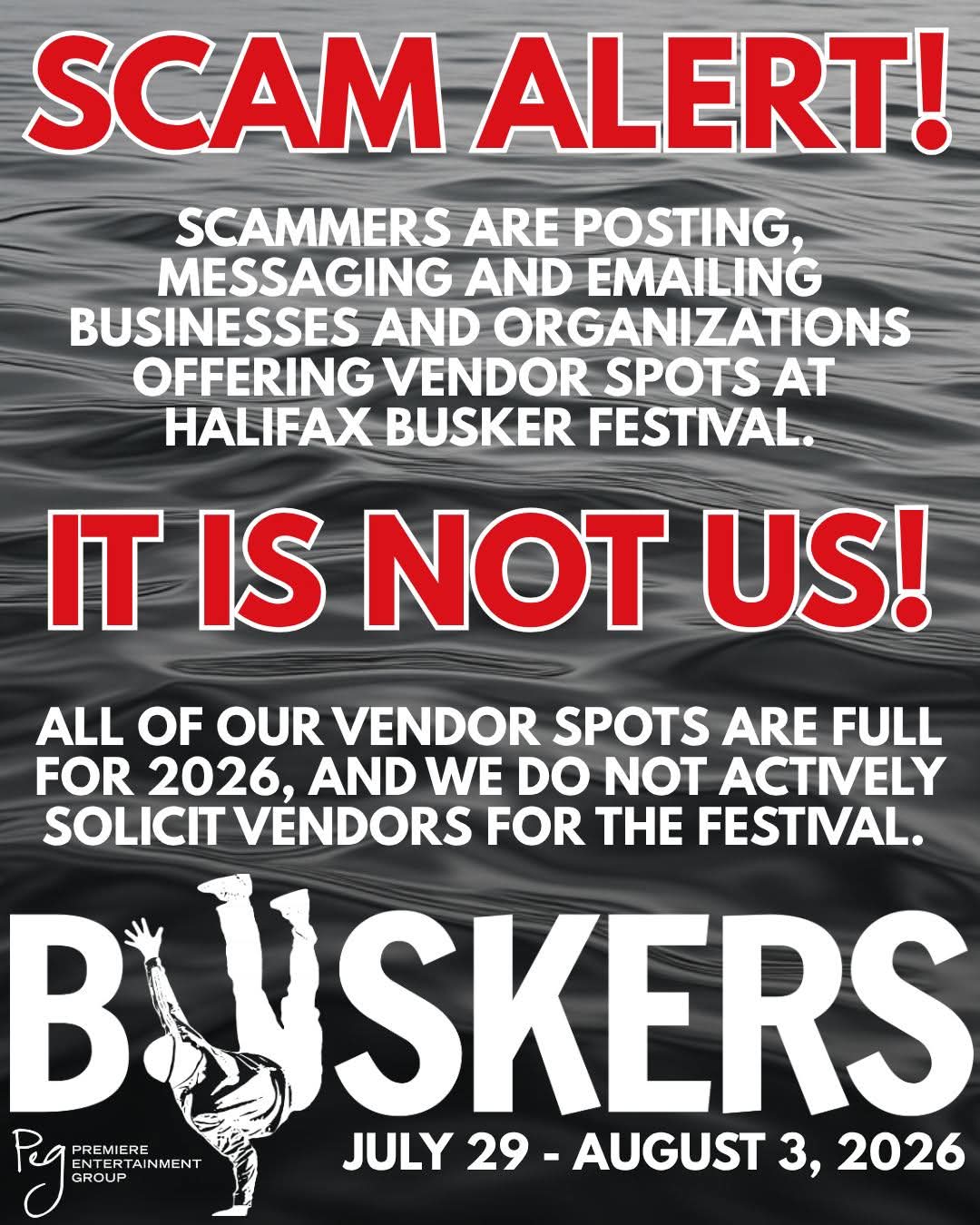 Halifax Buskers - SCAM ALERT!
