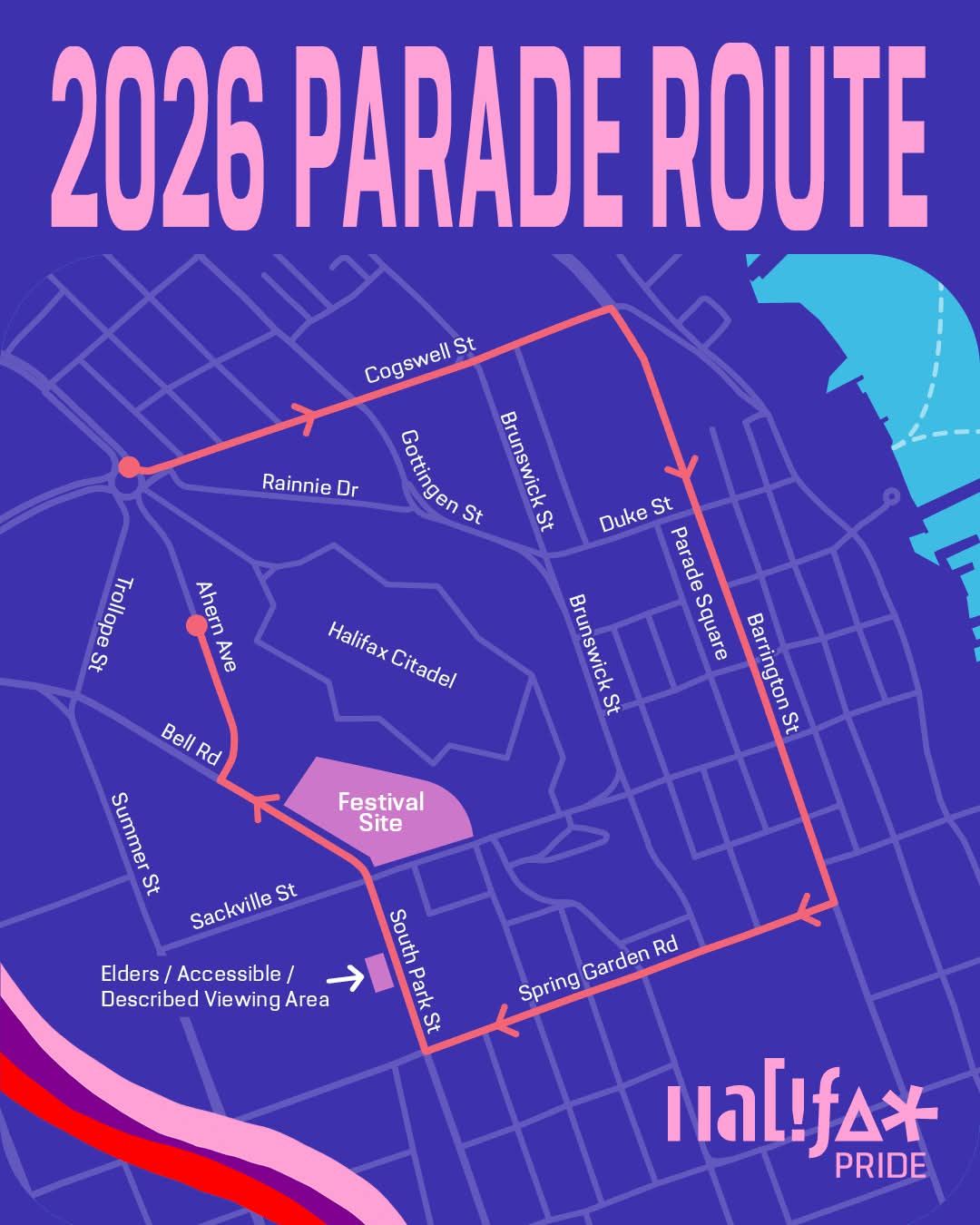 Repost - Announcing the 2026 Halifax Pride Parade Route! The Halifax Pride Parade will take place on Saturday, July 18
