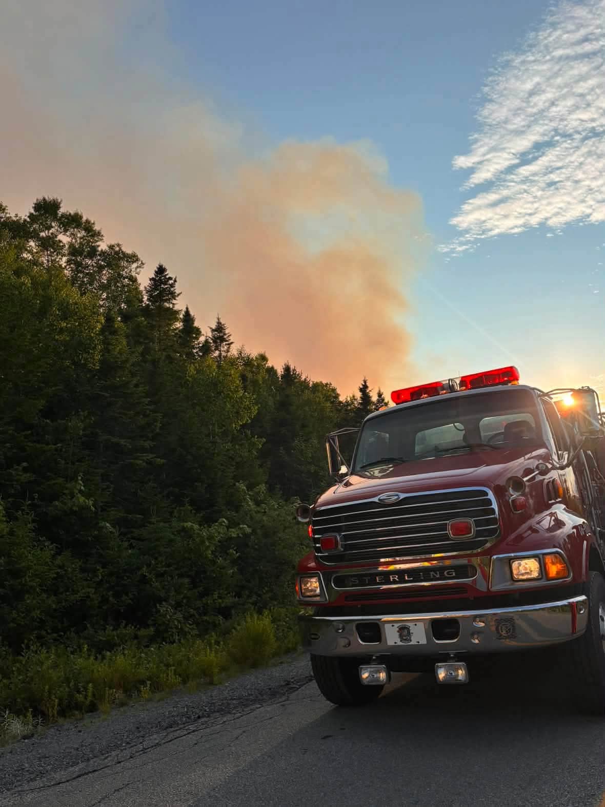 Wildfire near Mooseland Road – July 17, 12 p.m.
