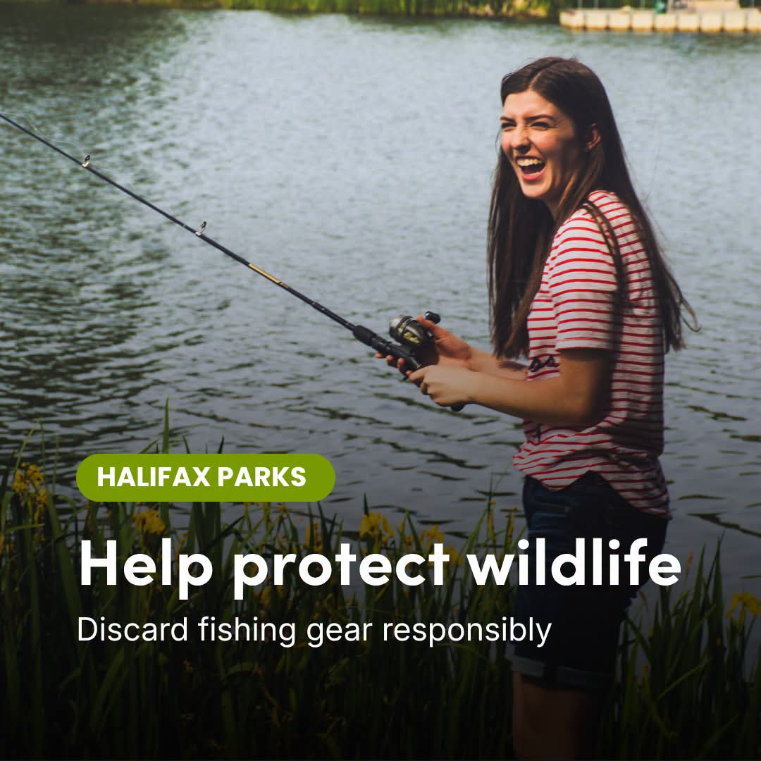 Calling all fishing enthusiasts: Please help protect our parks and waterways by disposing of fishing line, hooks, lures and tackle in the garbage