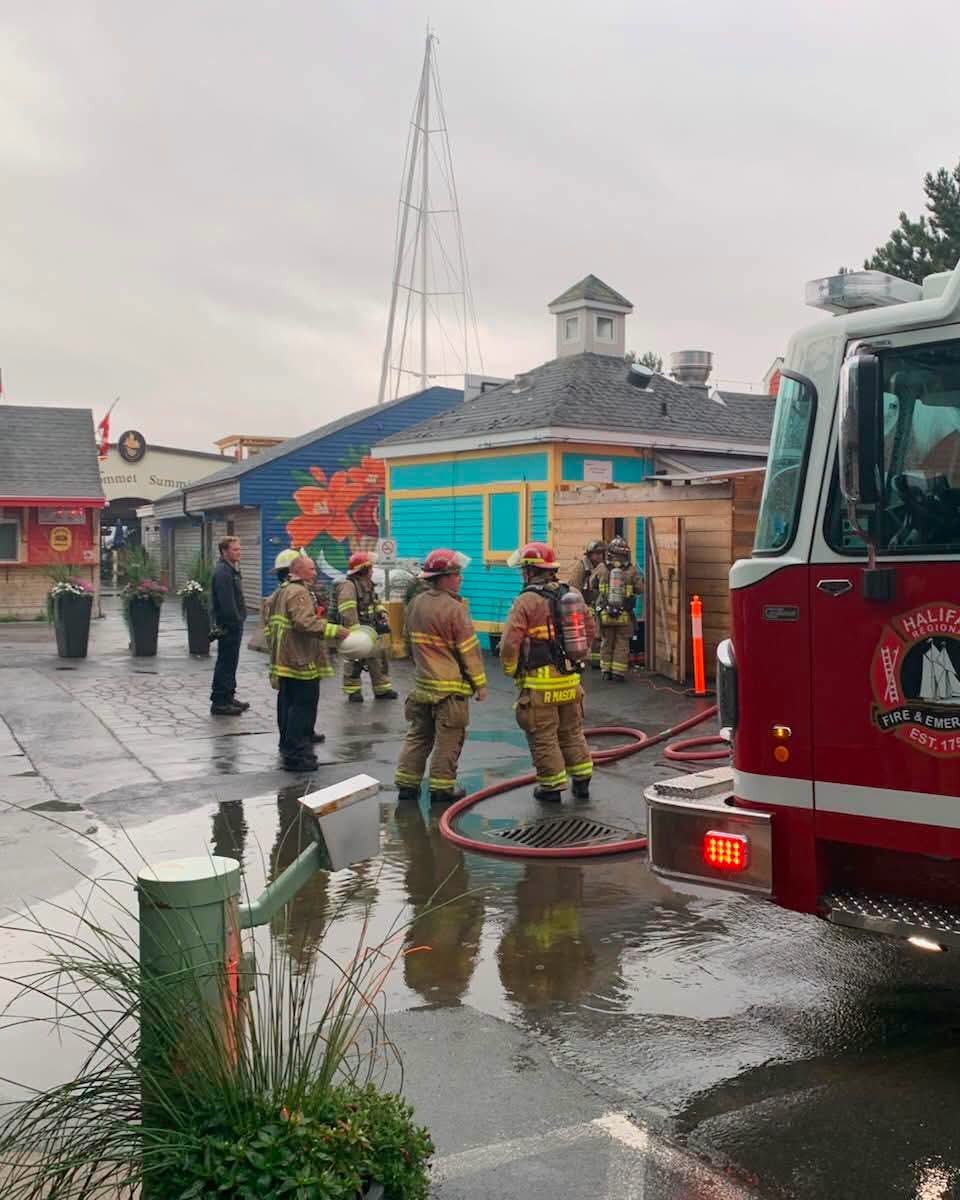 At approximately 7:07 PM, #hfxfirefighters responded to reports of a structure fire on Lower Water Street in Halifax