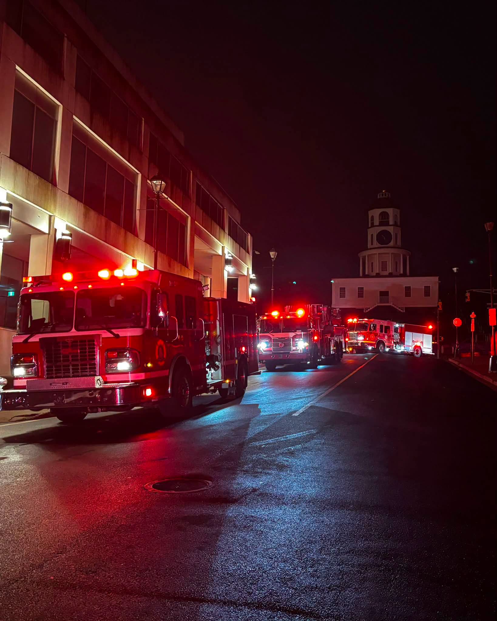 Firefighters responded to reports of a fire in an underground electrical vault near the Scotiabank Centre