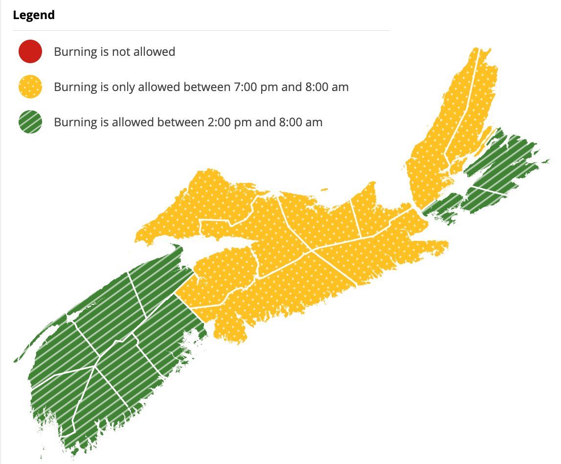 Burning restrictions are updated at 2:00 pm daily - Current Burn Map