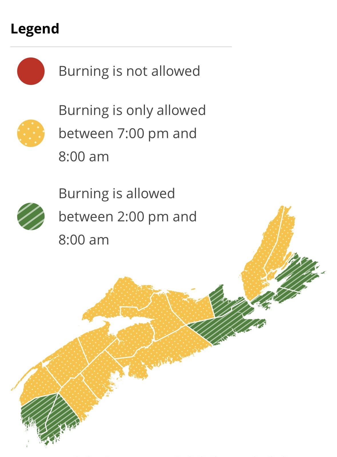Burning restrictions are updated at 2:00 pm daily - Current Burn Map