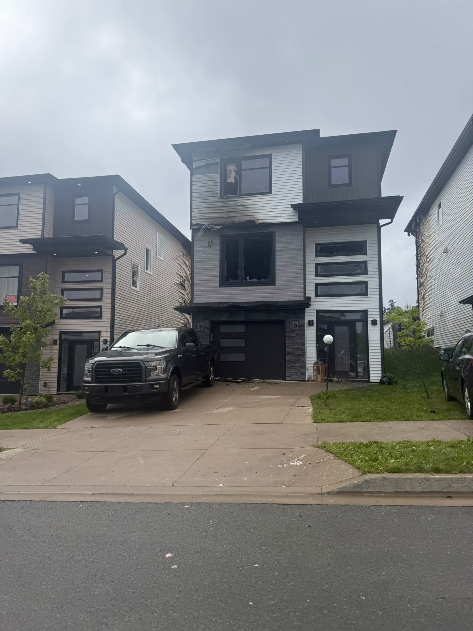 Firefighters responded to reports of a house fire on Marketway Lane in Timberlea