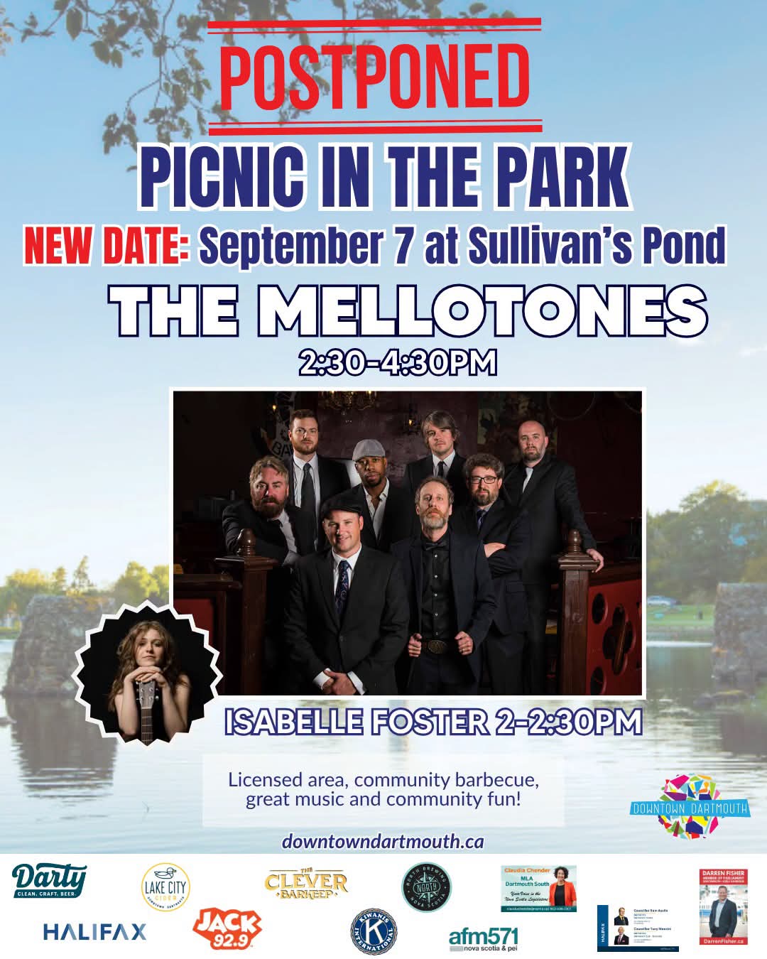 PICNIC IN THE PARK POSTPONED TO MONDAY