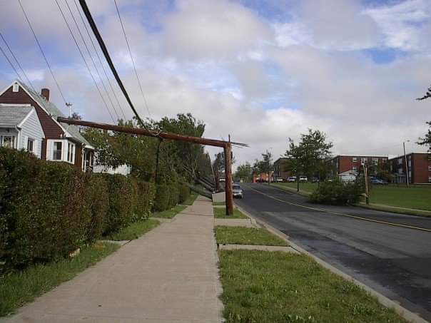 Hurricane Juan made landfall in Halifax on September 29, 2003