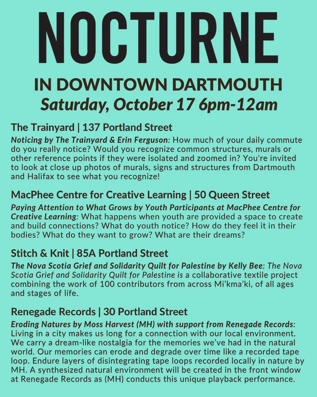 NOCTURNE IN DOWNTOWN DARTMOUTH