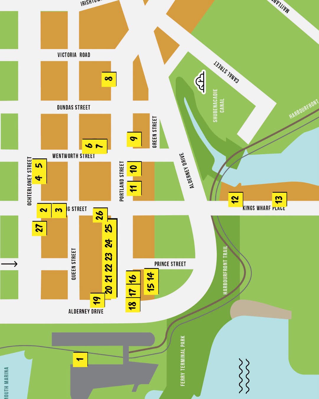 DOWNTOWN DARTMOUTH FOOD CRAWL MAP