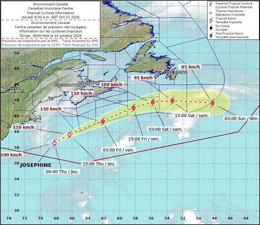 Named storm passing by province
