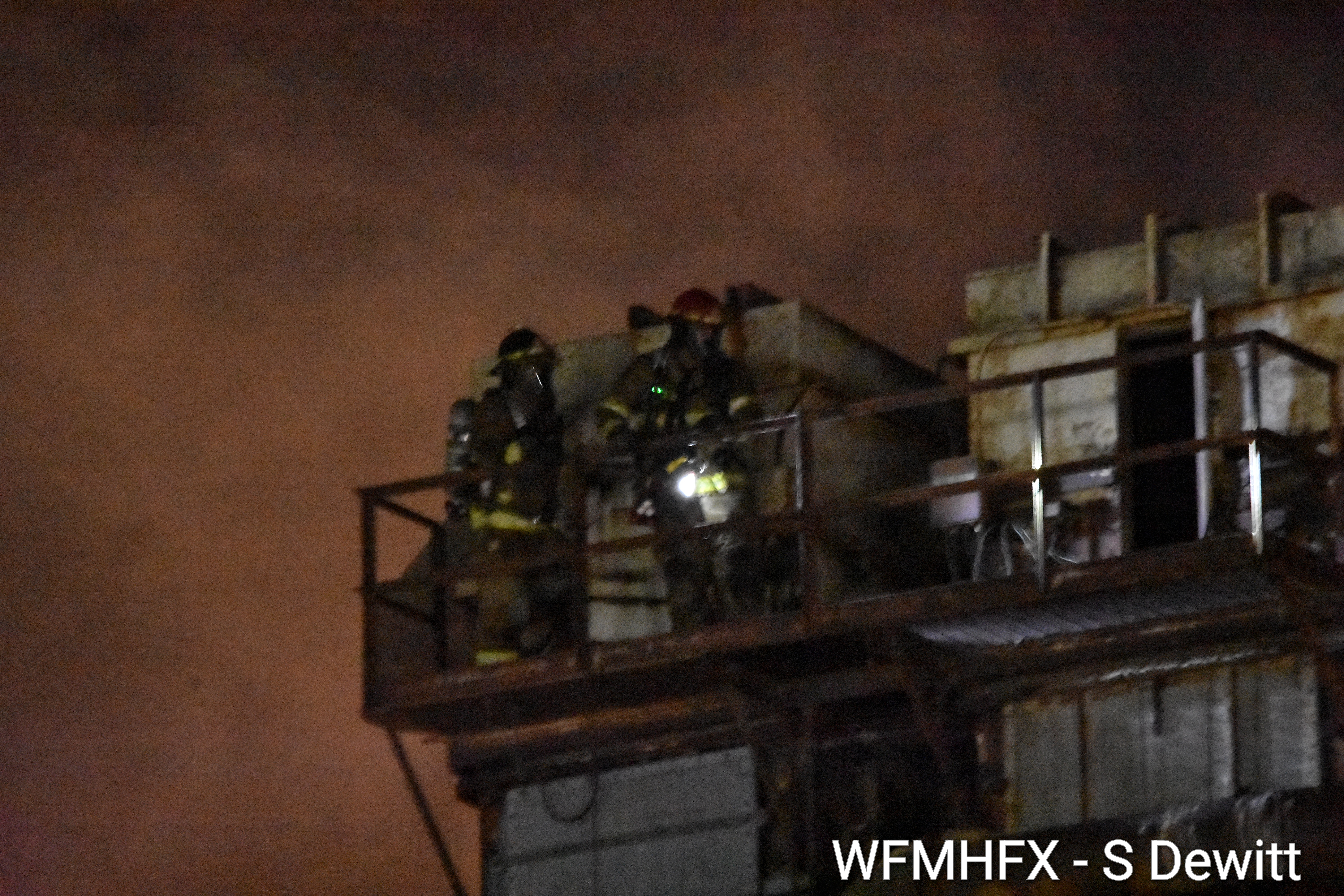 Structure fire at the grain elevators