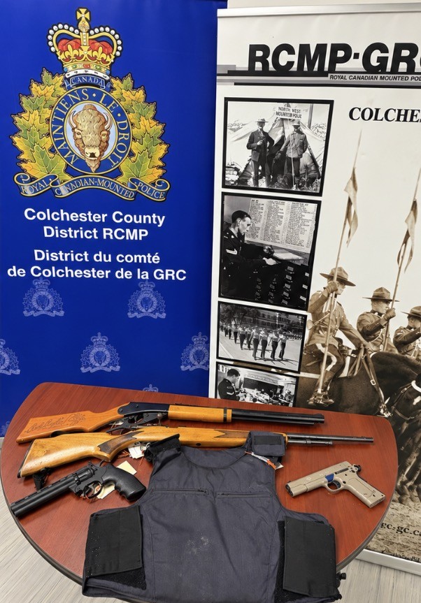 Colchester County District RCMP charges man after seizing stolen gun and other firearms in search warrant execution