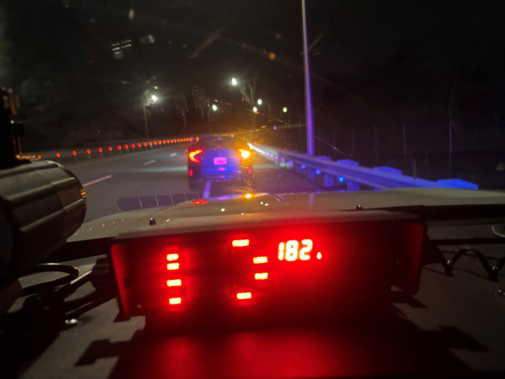 182 km/h. In a 100 km/h zone
